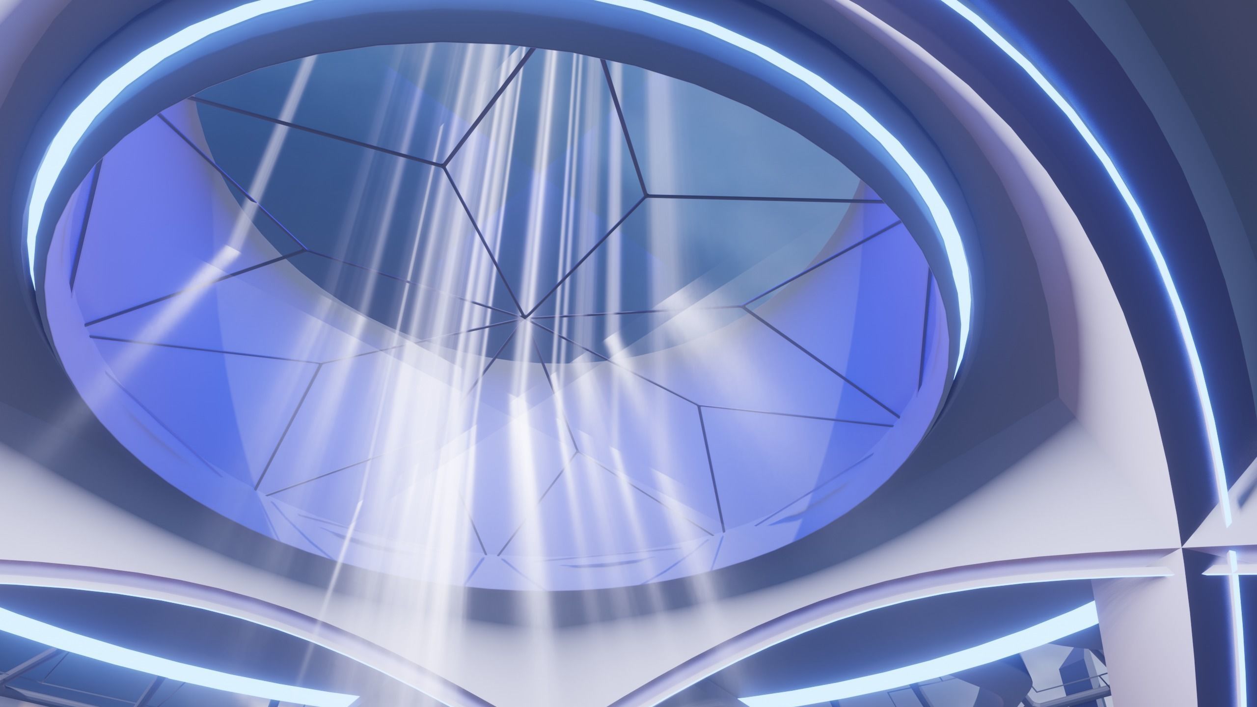 Futuristic Exbition Exterior 3D model_3