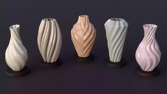 5 Printable Vases 