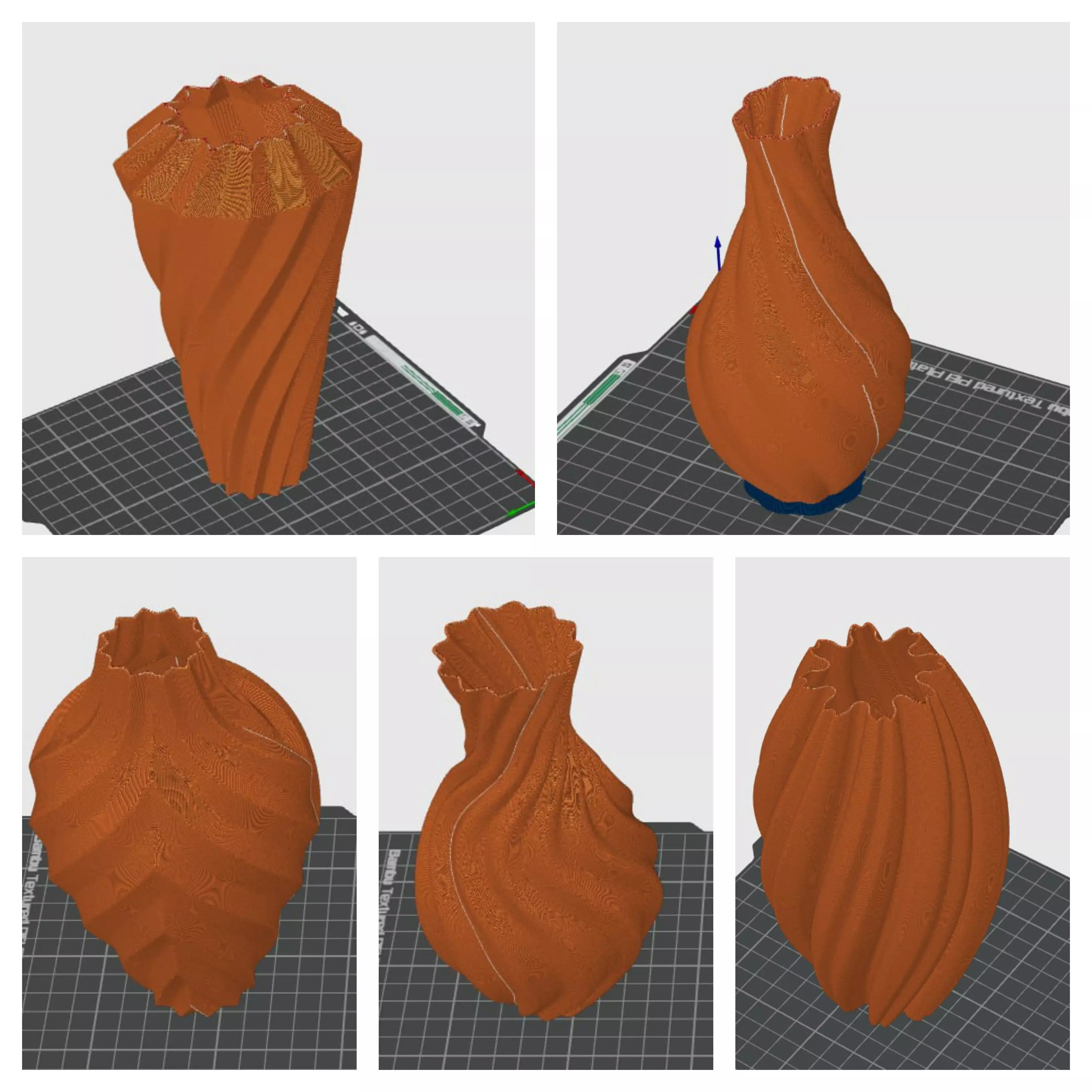 5 Printable Vases  3D print model_8