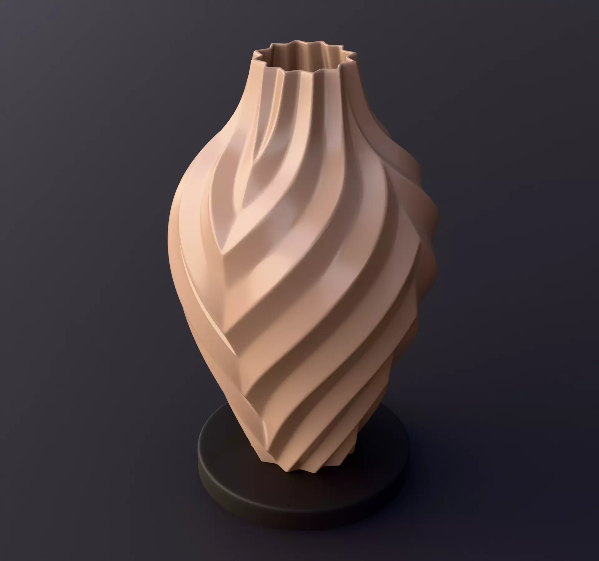 5 Printable Vases  3D print model_3