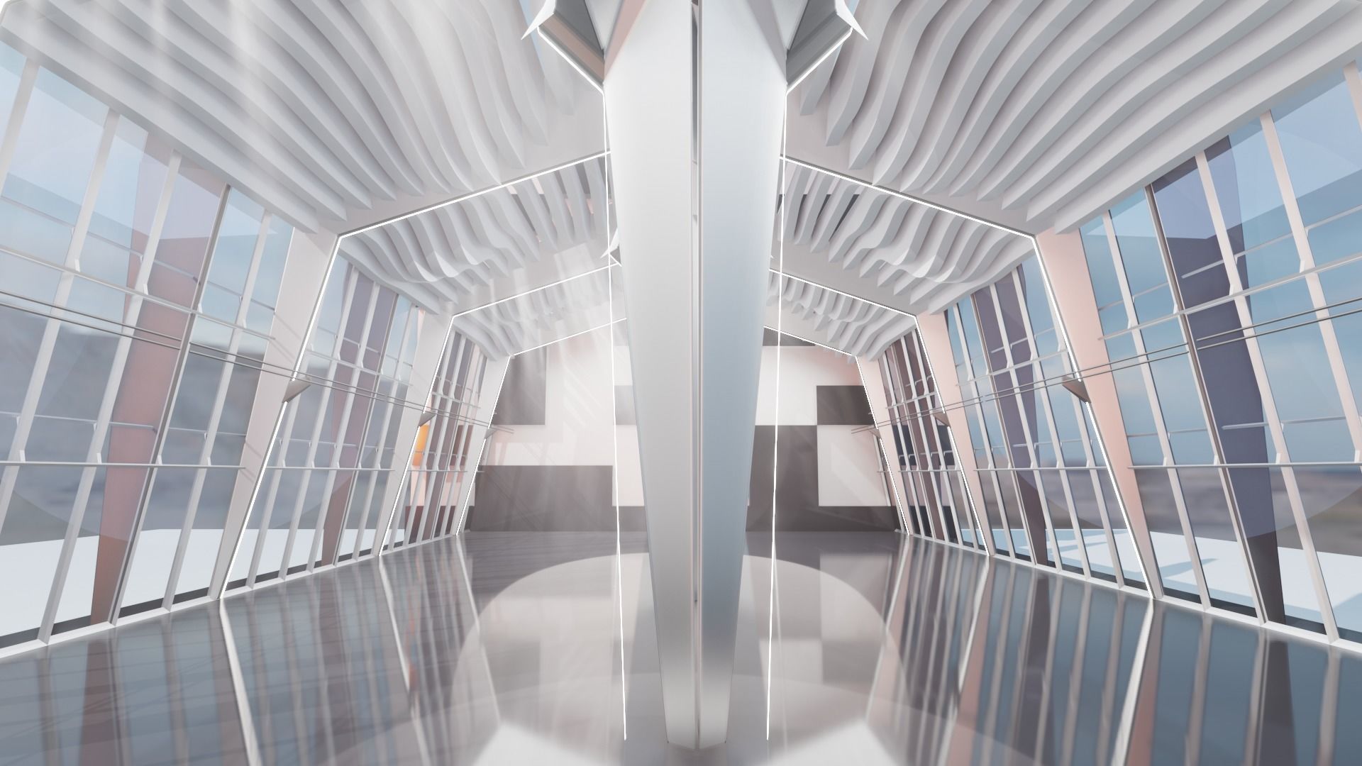 3D Futuristic Interior 3D model_7