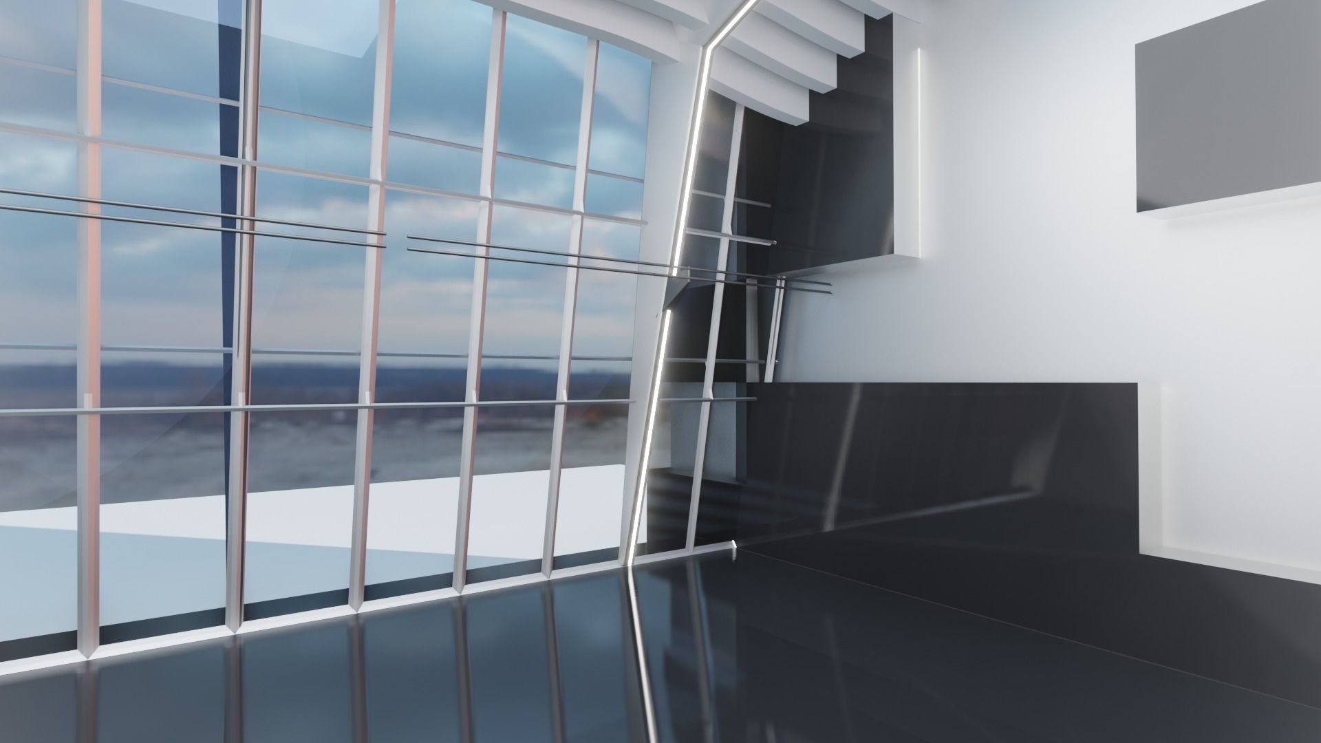 3D Futuristic Interior 3D model_8