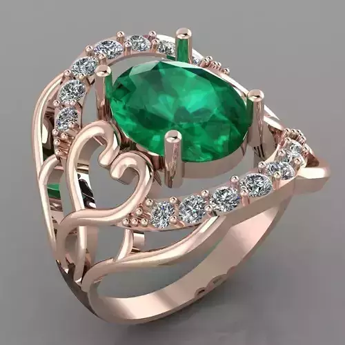 Wedding Engagement Women Ring 3D print model