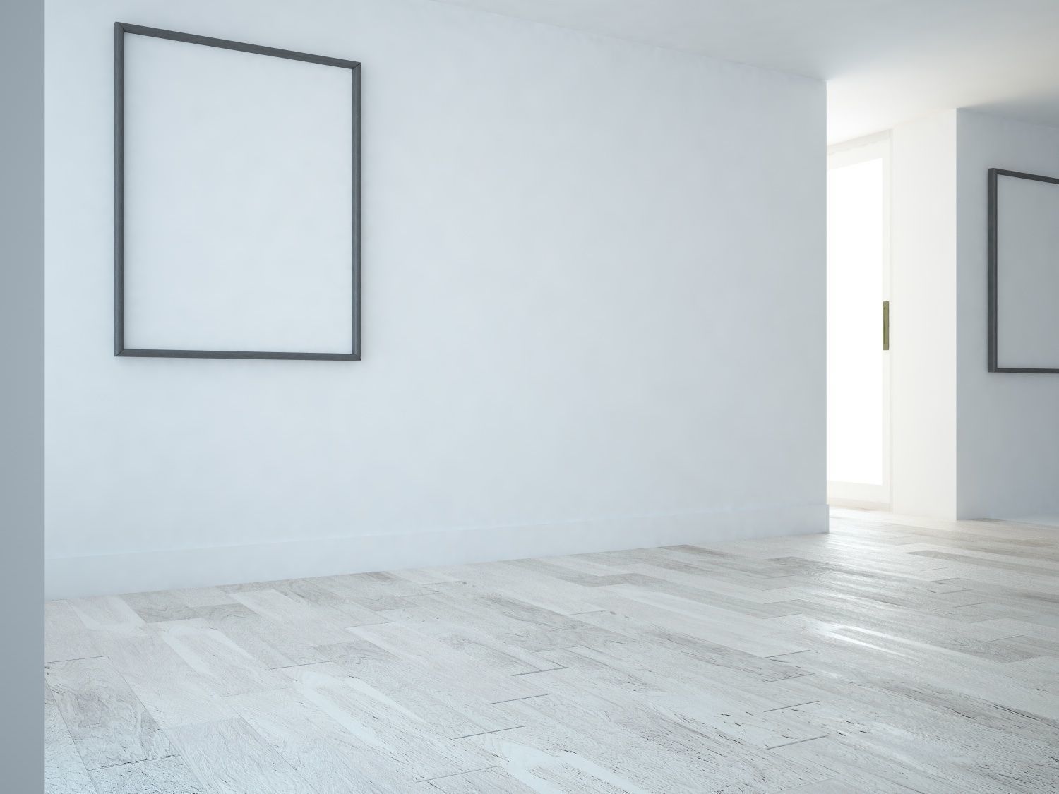 Empty interior scene with big wide window 3D model_5