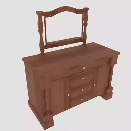 Wooden Drawer with mirror