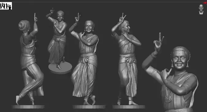 Kathak girl 3D print model