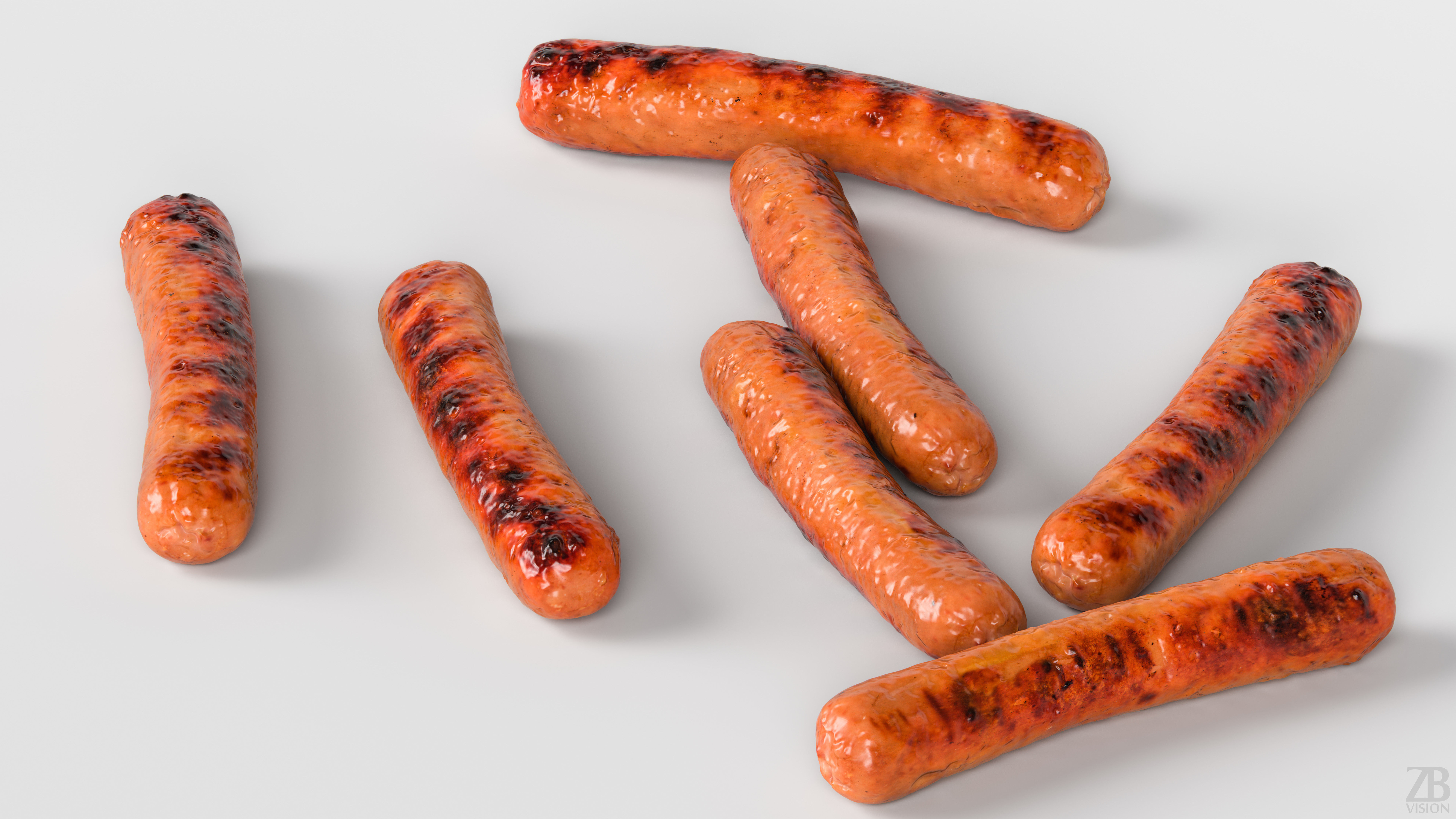 Sausage 3D model_2
