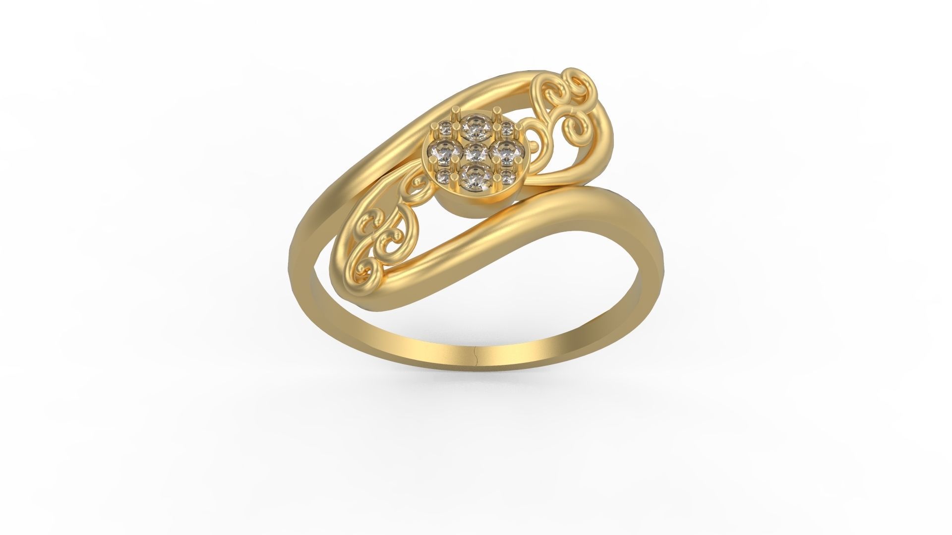 Minimalist Ring 1039 3D print model_3