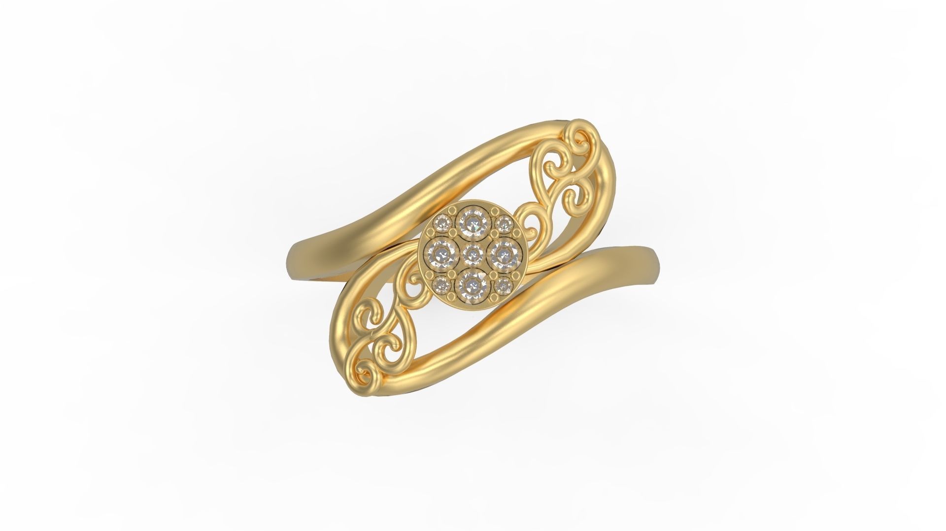 Minimalist Ring 1039 3D print model_4