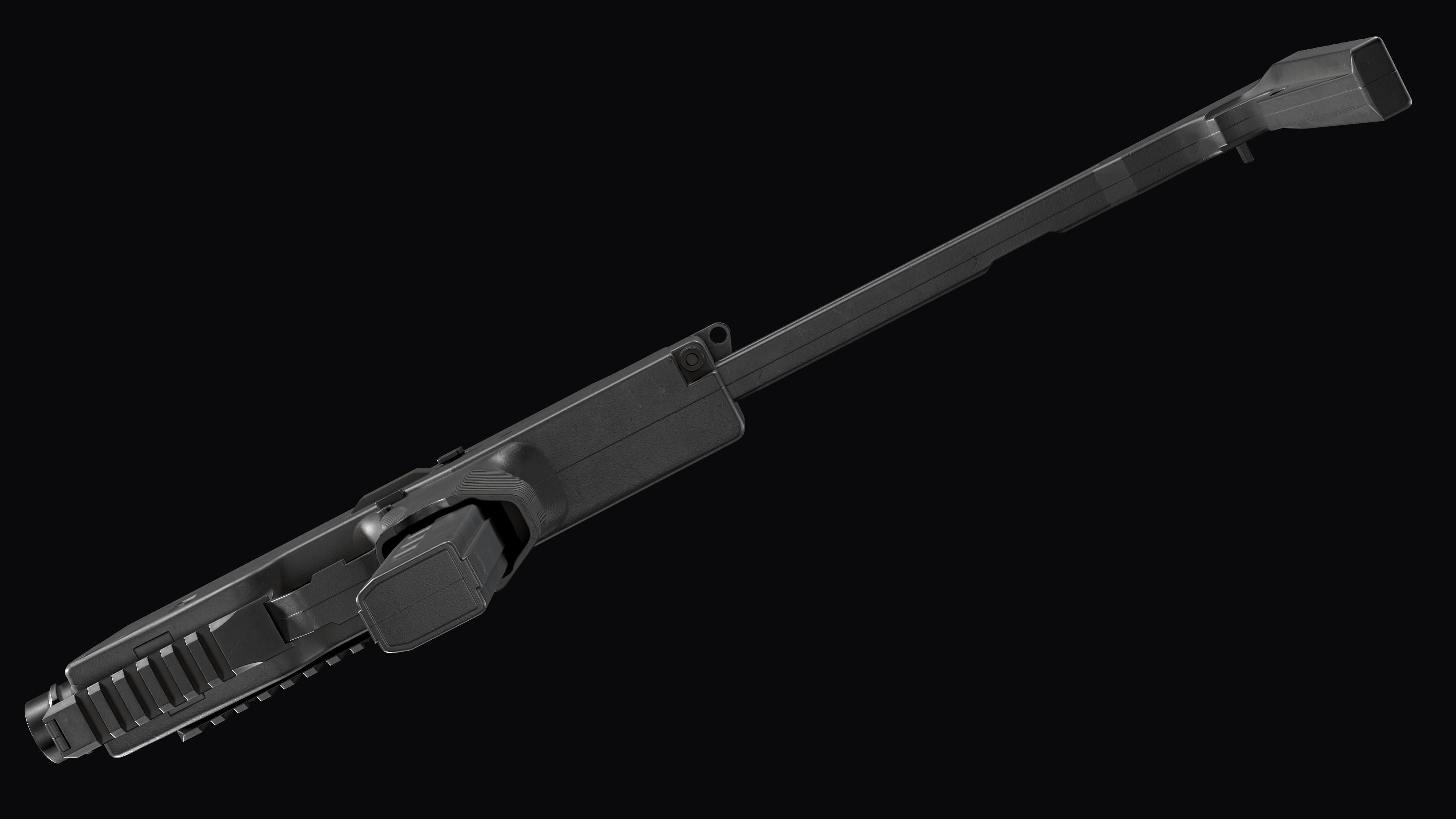 Modular SMG Brugger and Thomet MP9 Low-poly 3D model_18