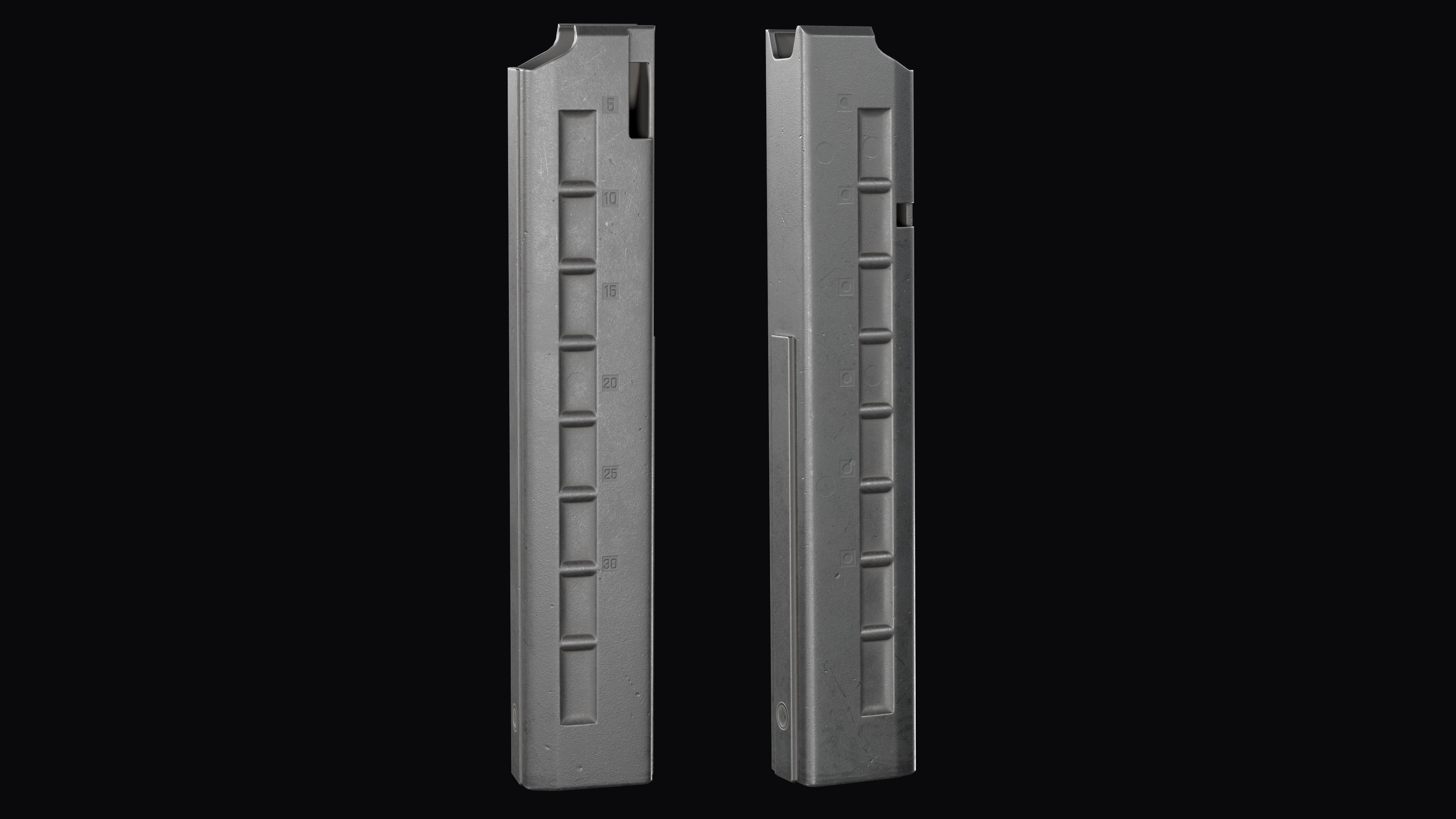 Modular SMG Brugger and Thomet MP9 Low-poly 3D model_23