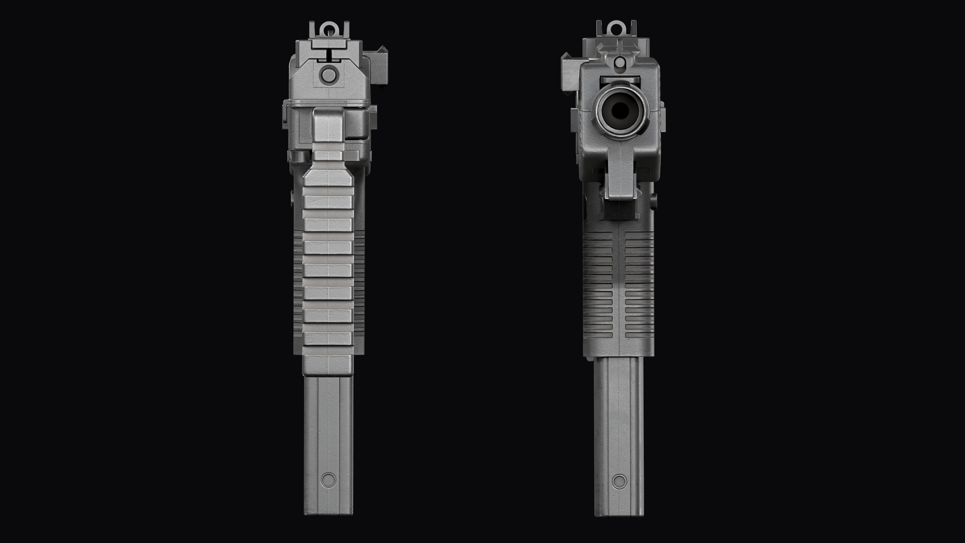 Modular SMG Brugger and Thomet MP9 Low-poly 3D model_28