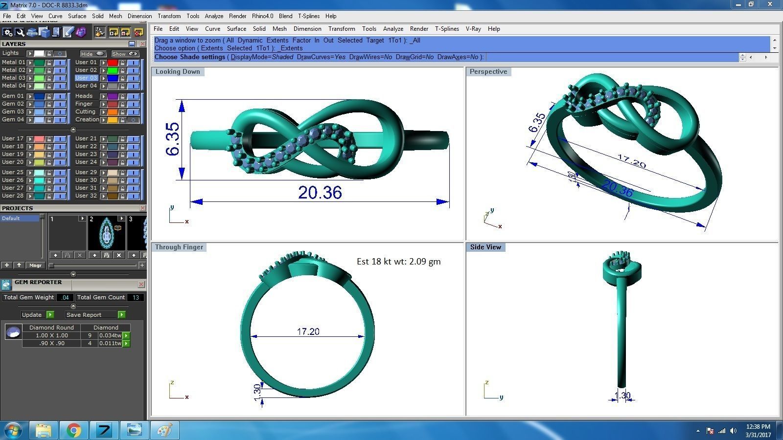 Minimalist Ring 1030 3D print model_7