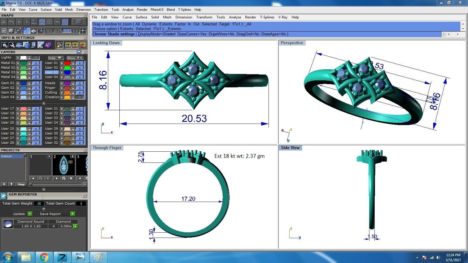 Minimalist Ring 1027 3D print model_6
