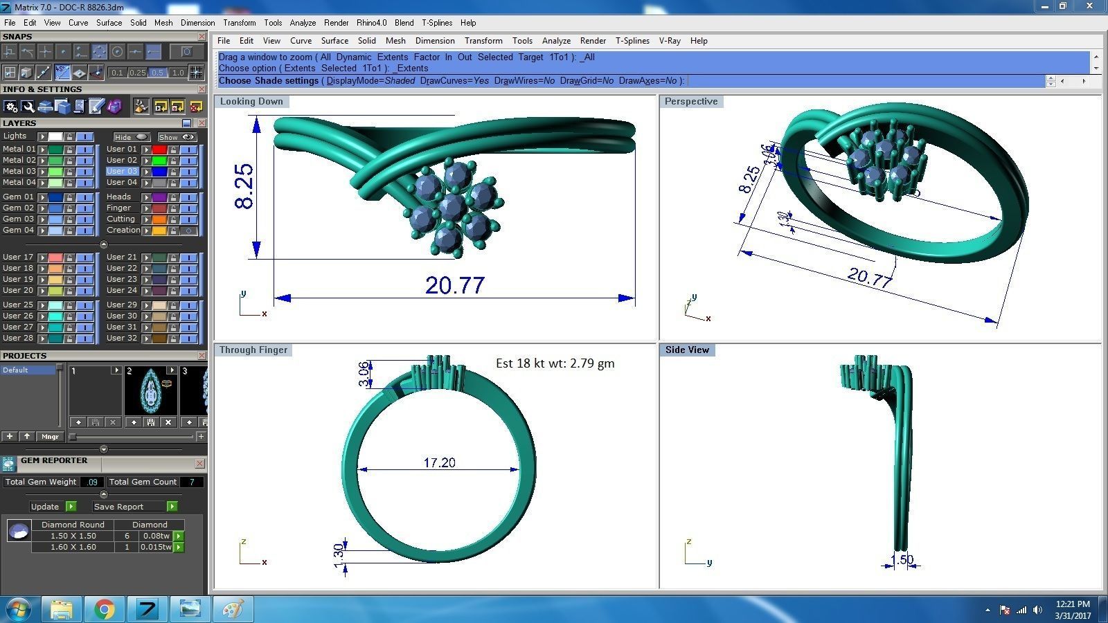 Minimalist Ring 1026 3D print model_5
