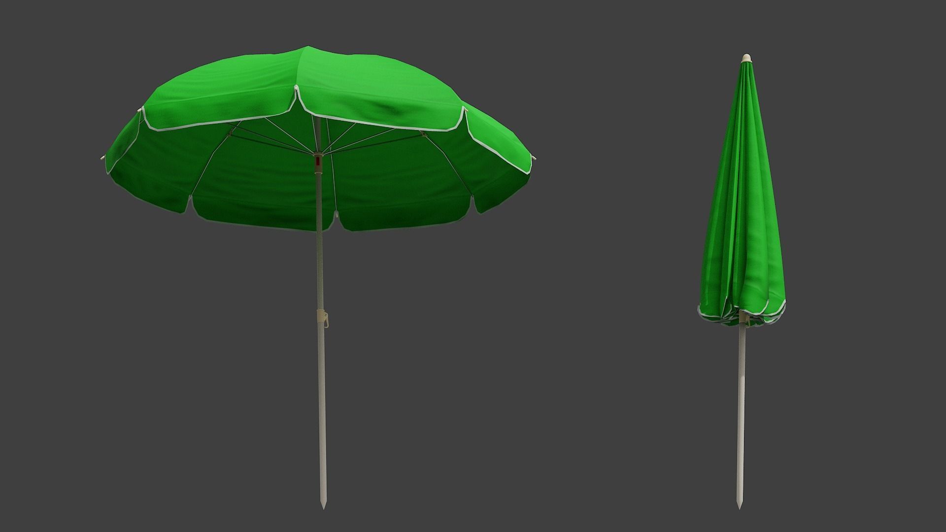 Beach Umbrella Game-Ready Low-poly 3D model_2