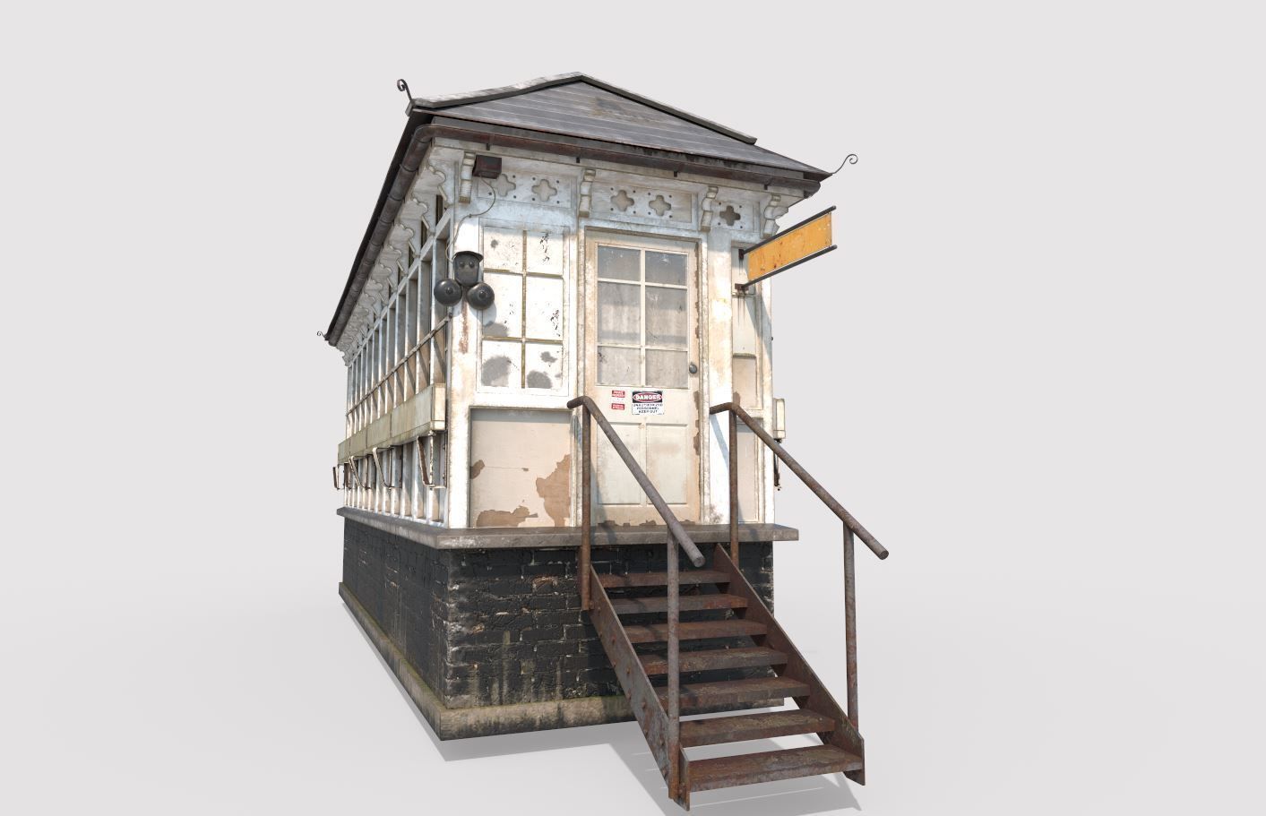 Old Signal Box 3D model_2