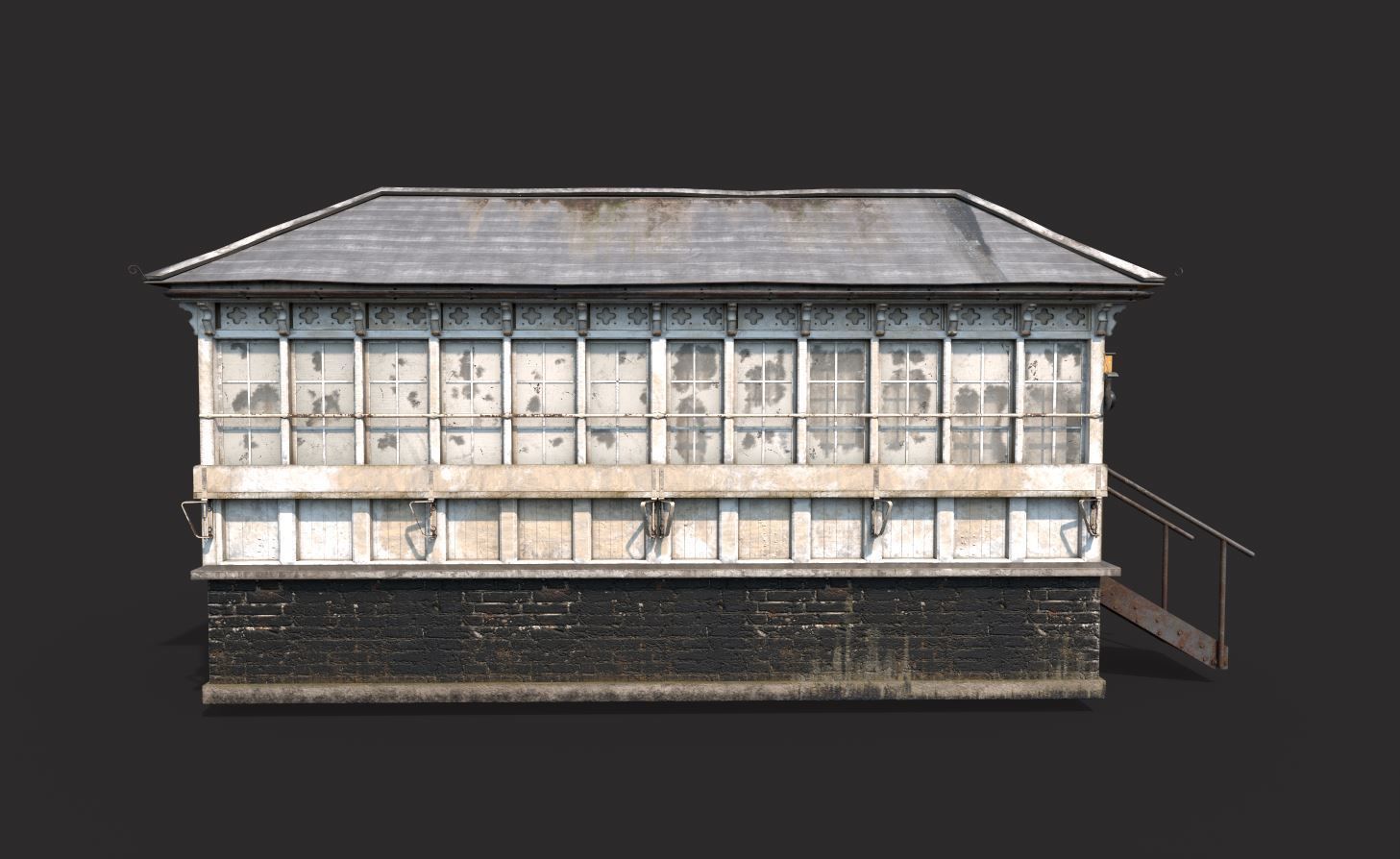 Old Signal Box 3D model_9