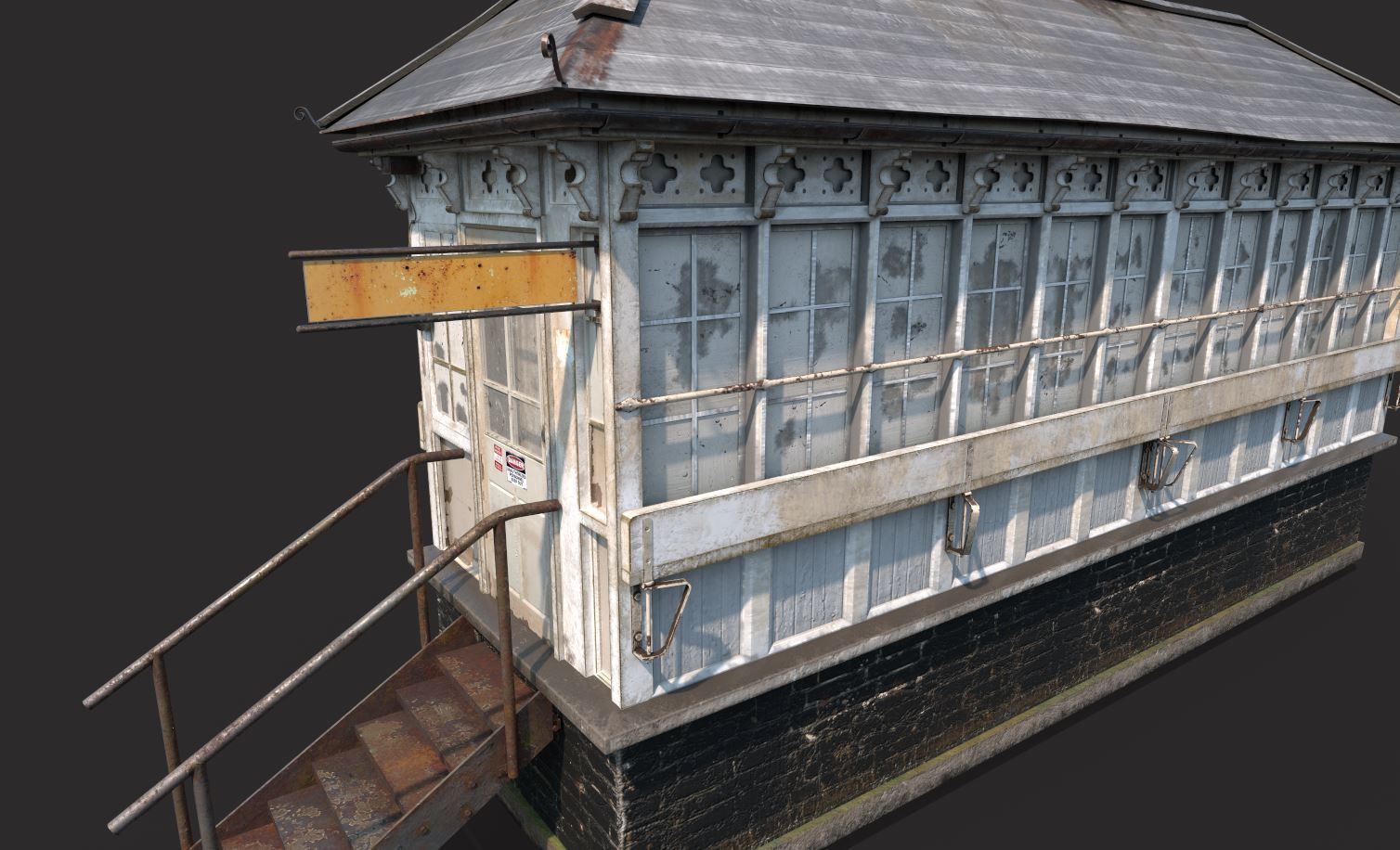 Old Signal Box 3D model_10