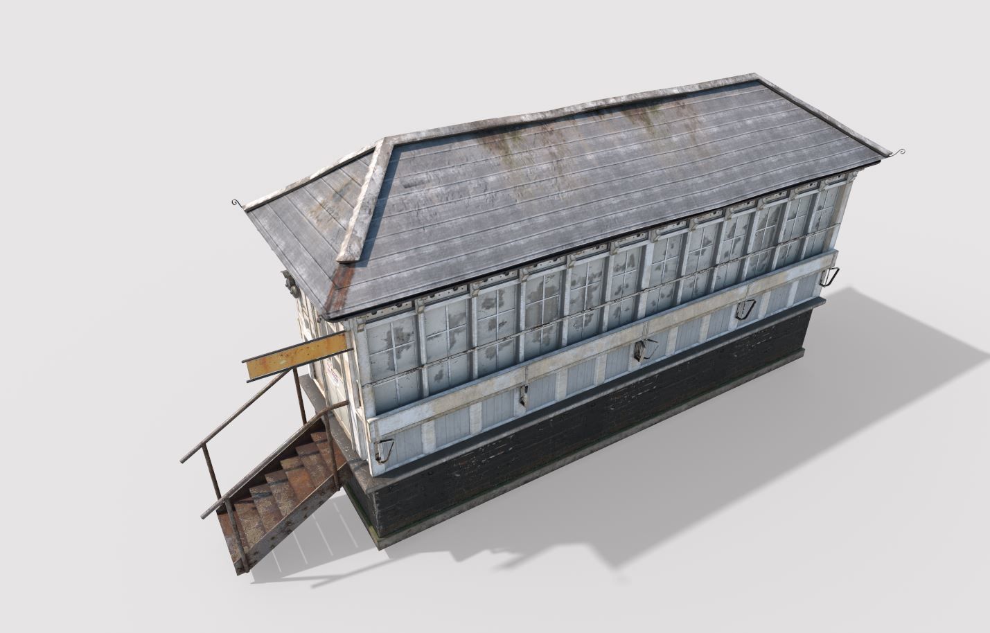 Old Signal Box 3D model_6