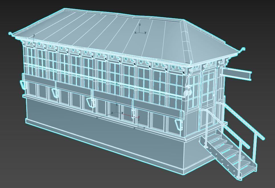 Old Signal Box 3D model_11
