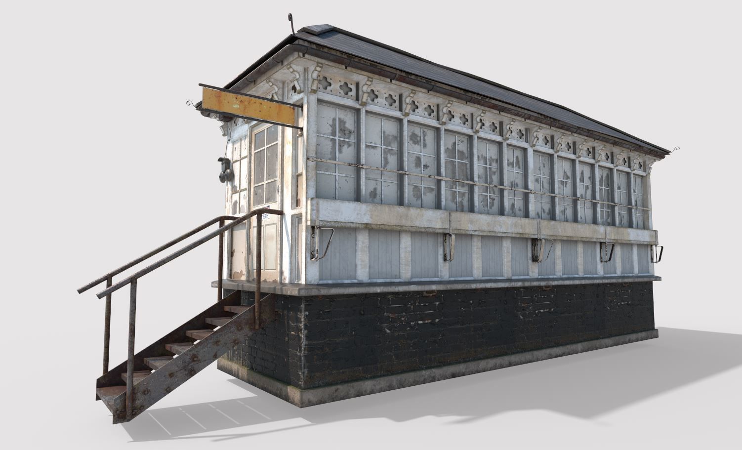 Old Signal Box 3D model_5
