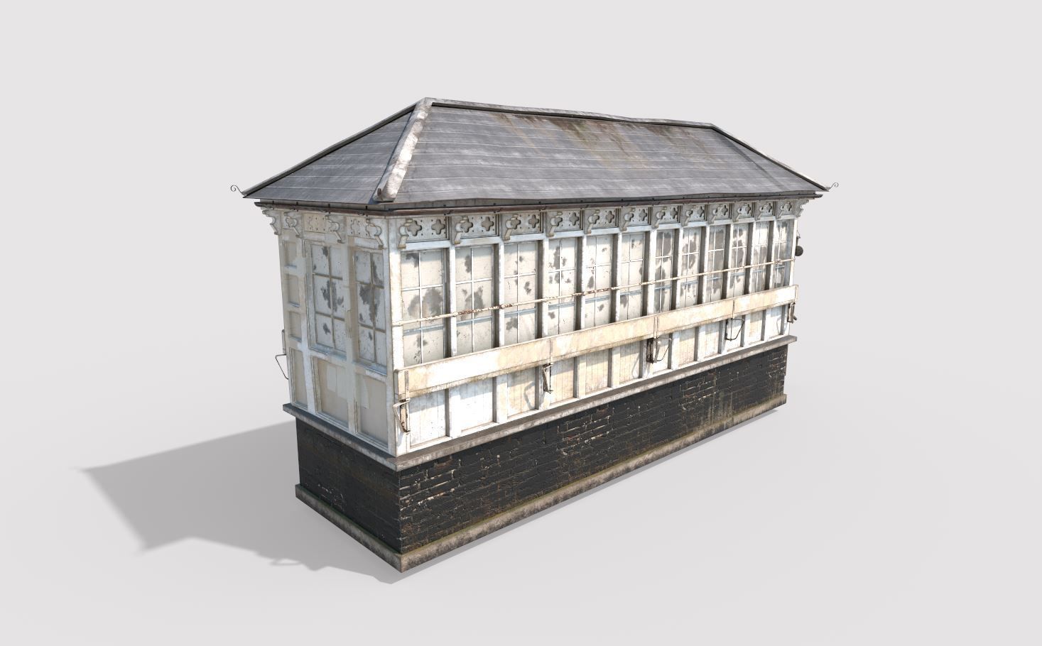 Old Signal Box 3D model_7