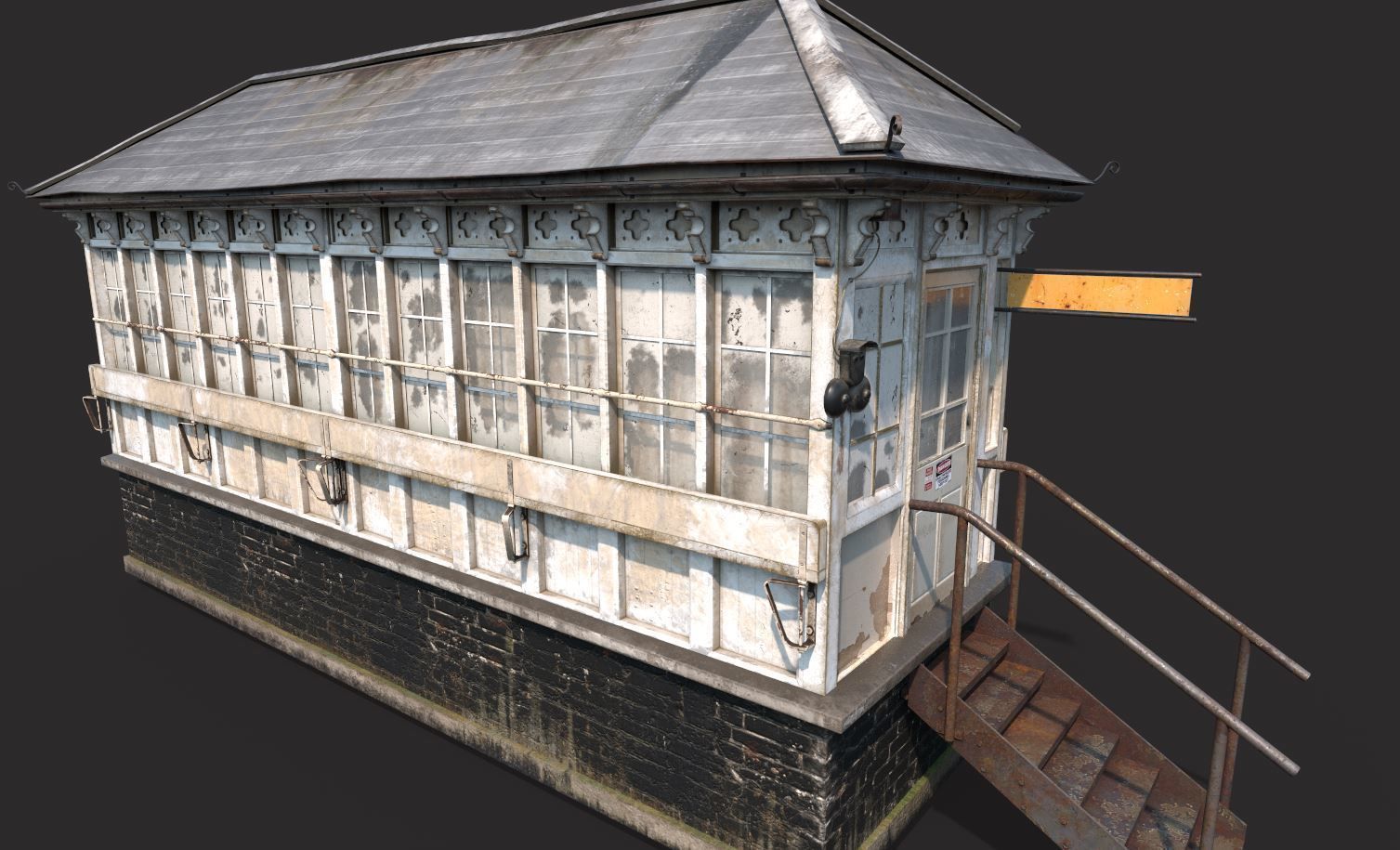 Old Signal Box 3D model_4