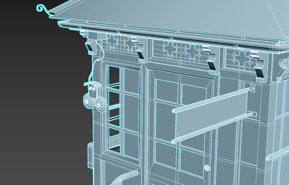 Old Signal Box 3D model_14