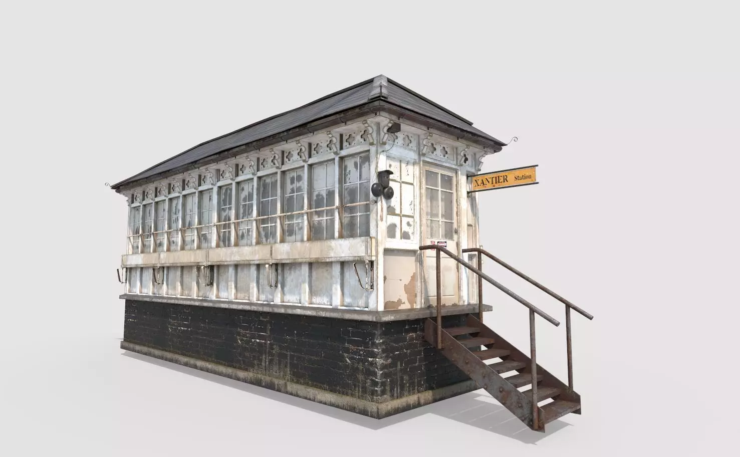 Old Signal Box 3D model_0