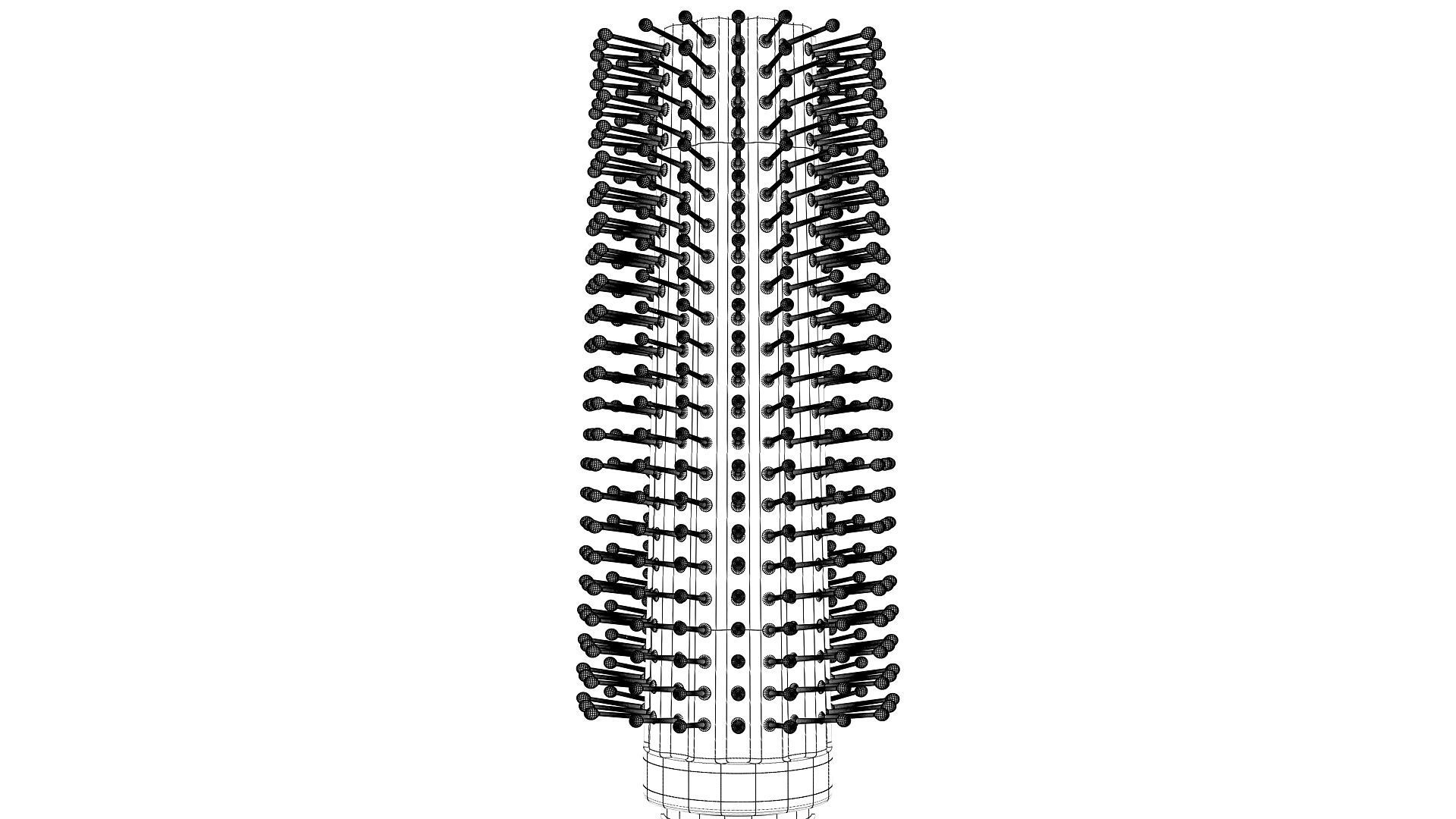 Hair Brush Low-poly 3D model_7