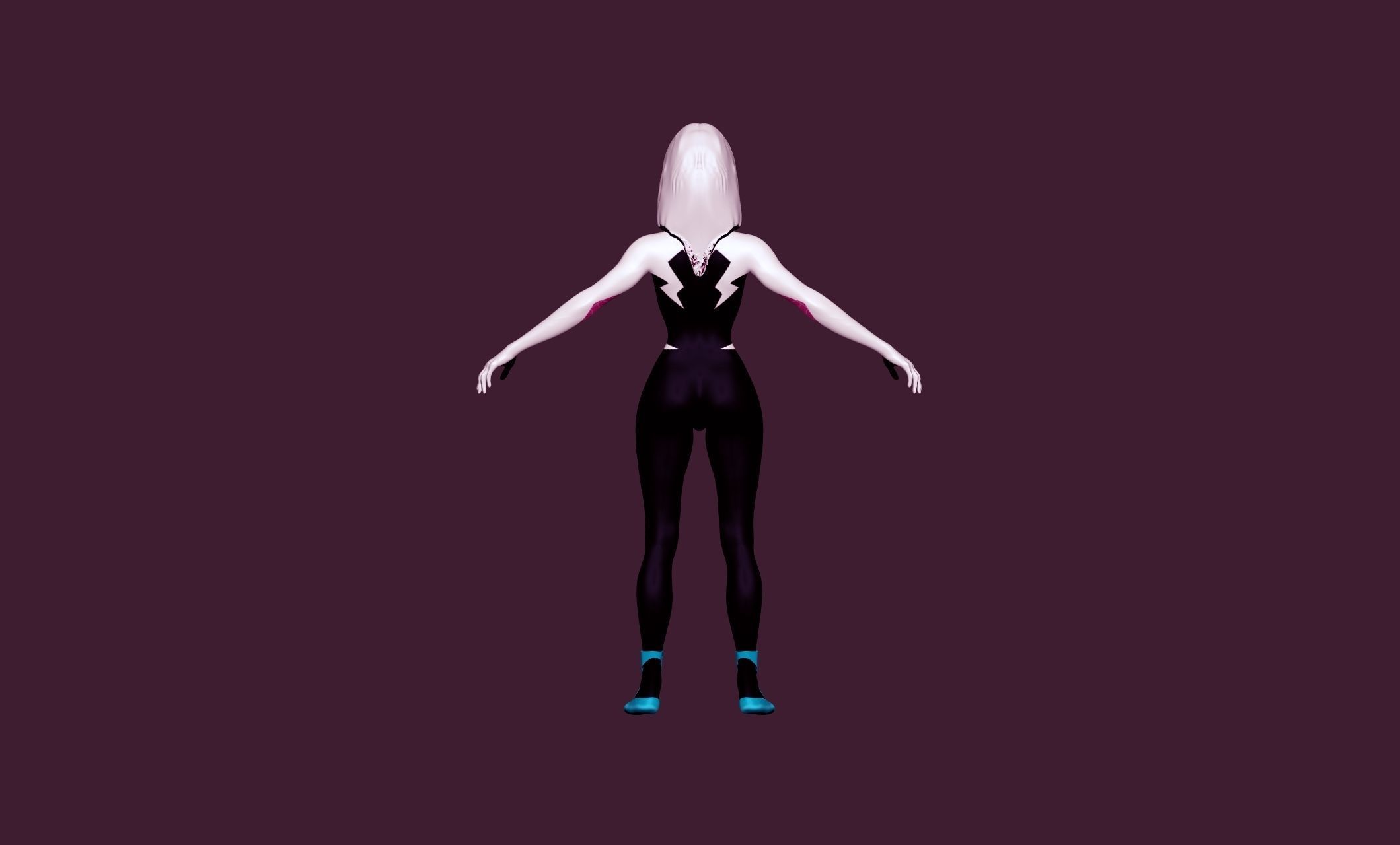 Spider Gwen 3D model_2