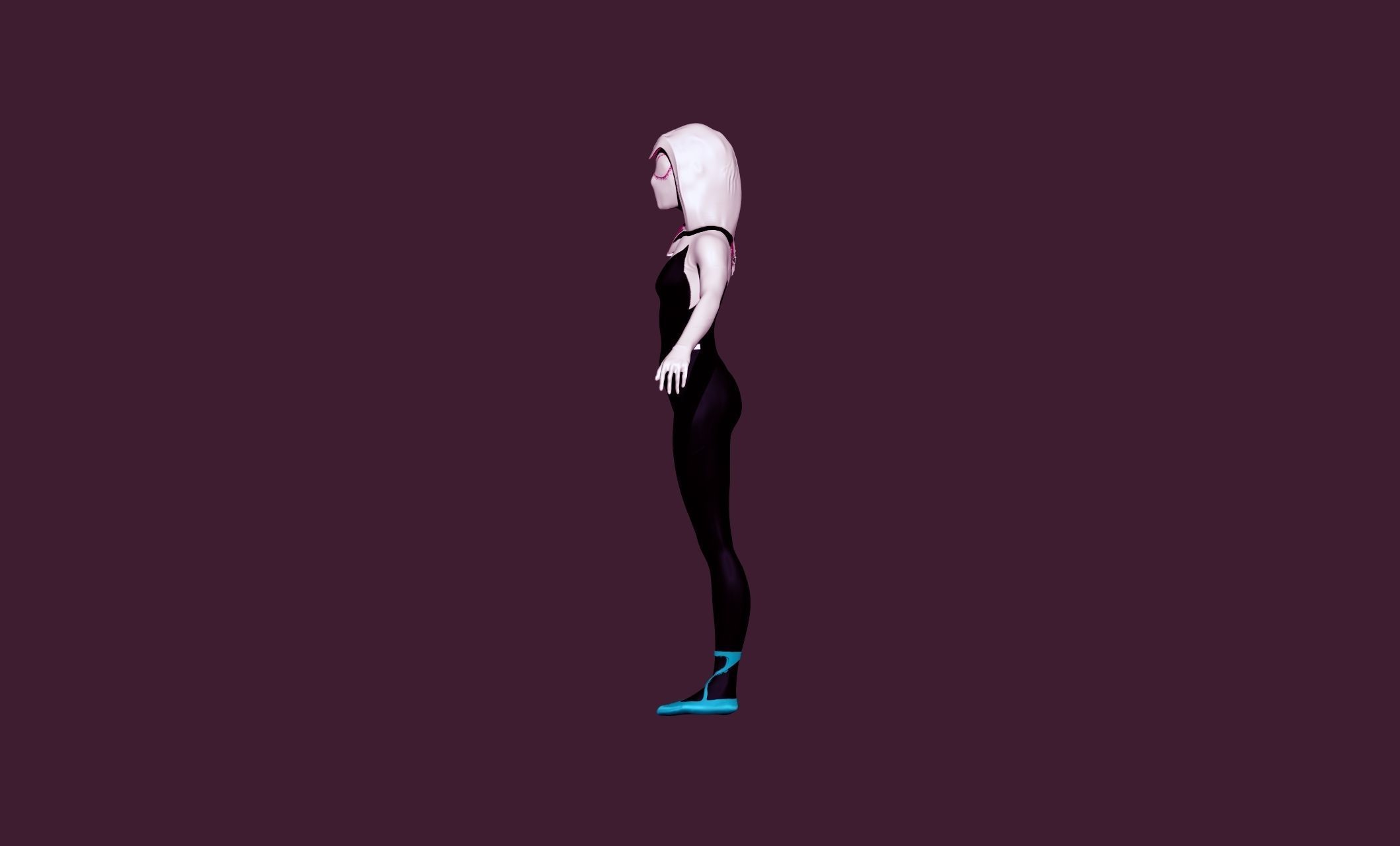 Spider Gwen 3D model_1