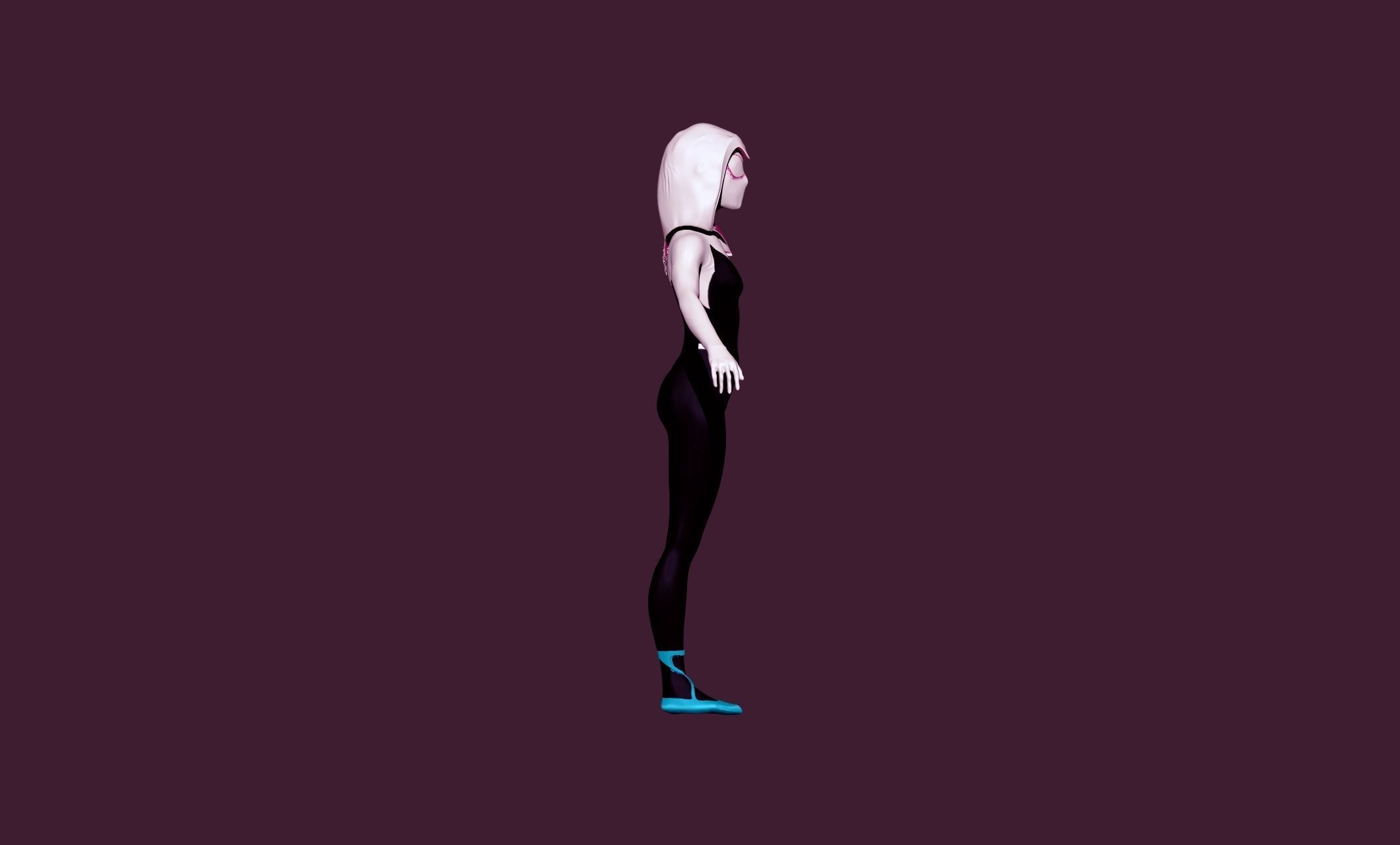 Spider Gwen 3D model_3