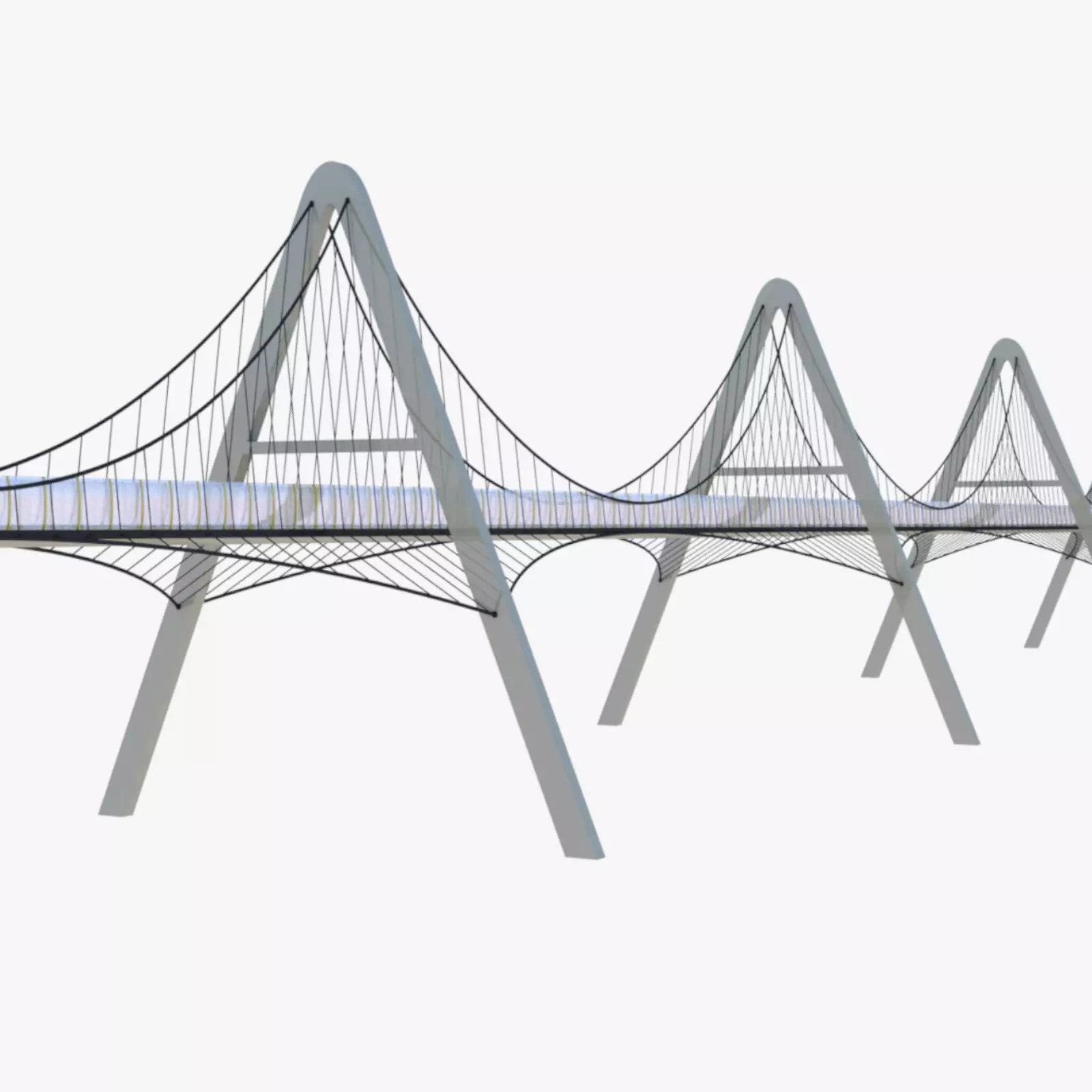 Pedestrian bridge 3 3D model_0