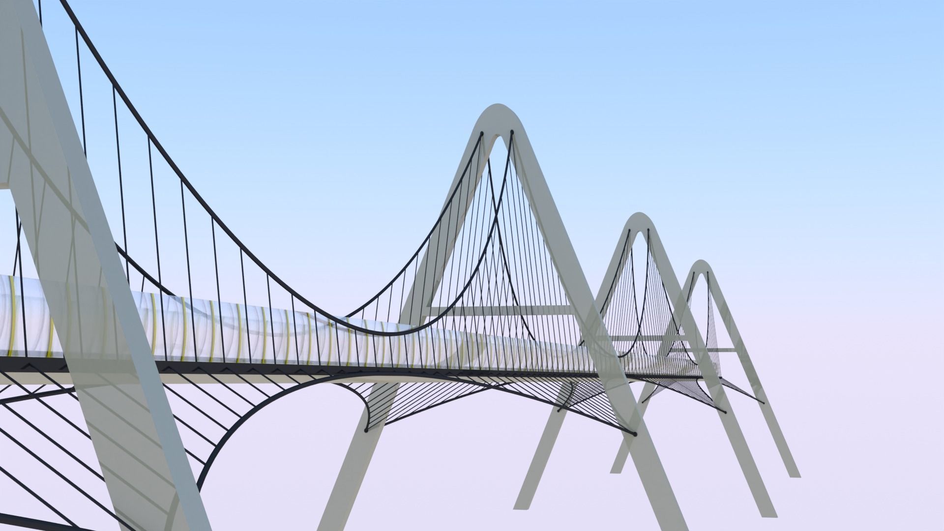 Pedestrian bridge 3 3D model_9