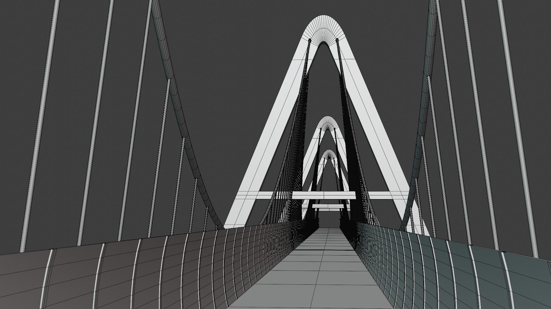 Pedestrian bridge 3 3D model_4