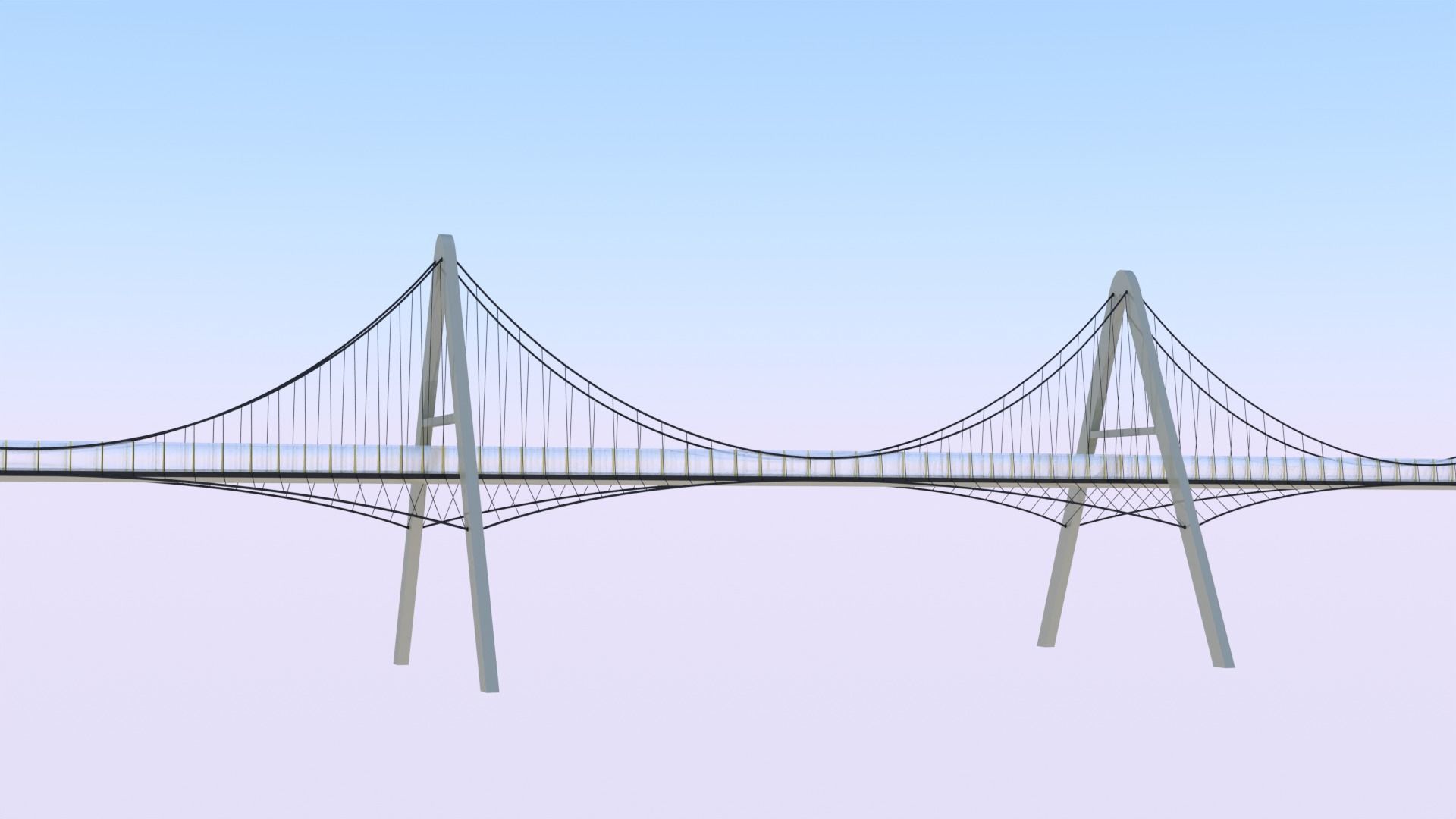 Pedestrian bridge 3 3D model_7