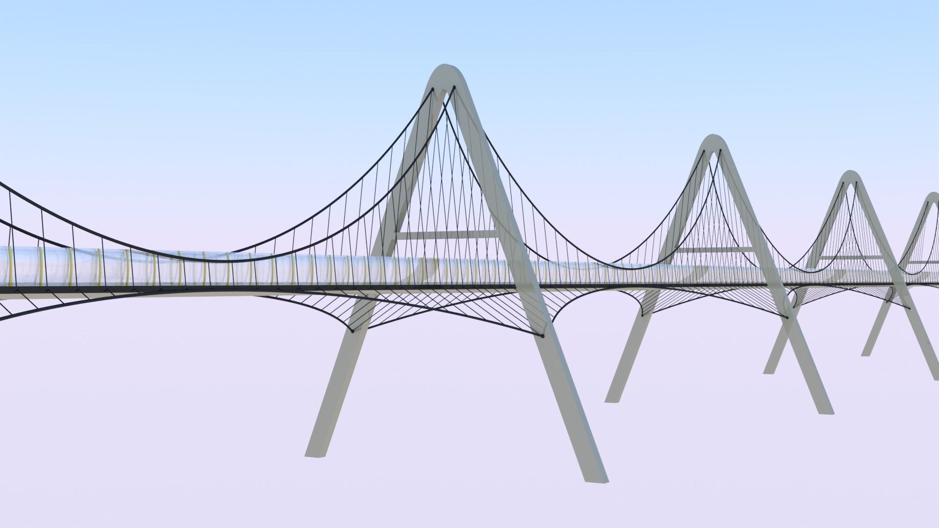 Pedestrian bridge 3 3D model_1