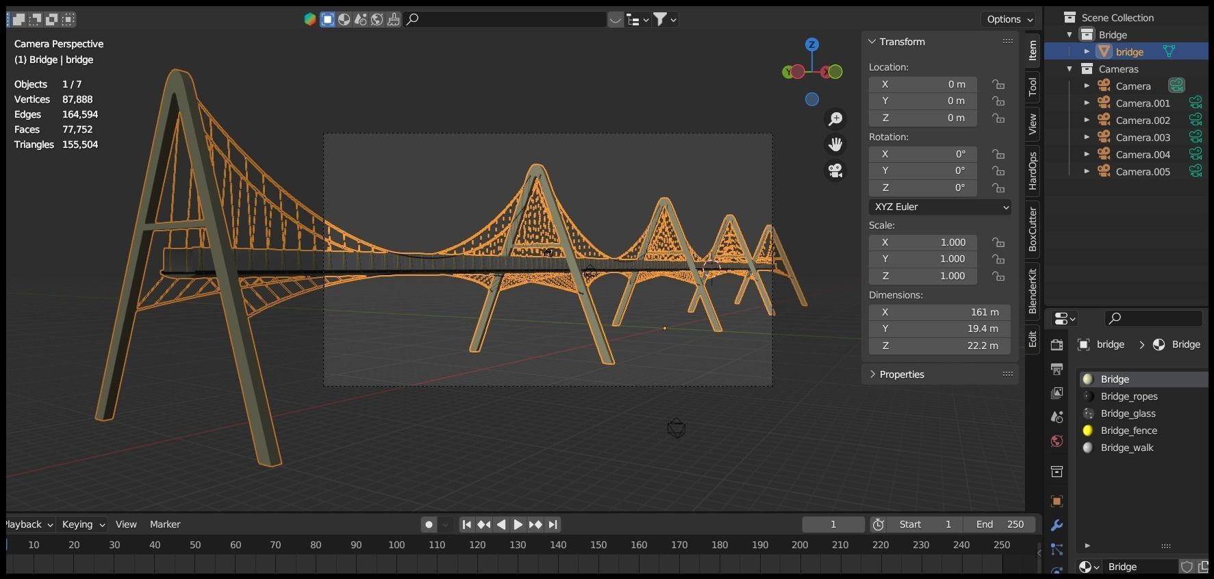 Pedestrian bridge 3 3D model_10