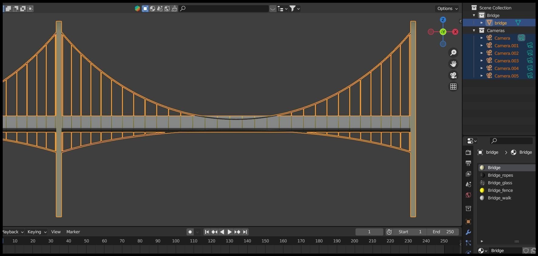 Pedestrian bridge 3 3D model_12