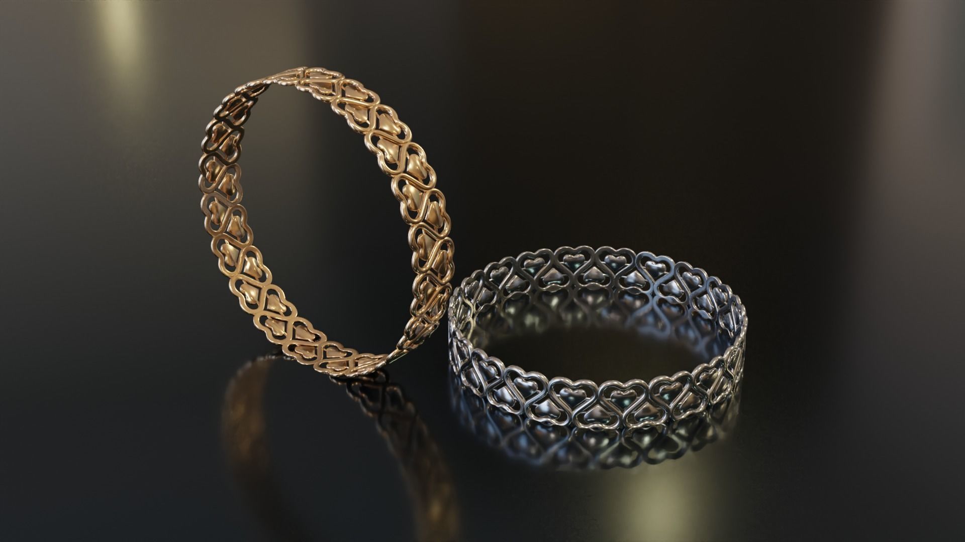 Heart Ring 3D print model_3