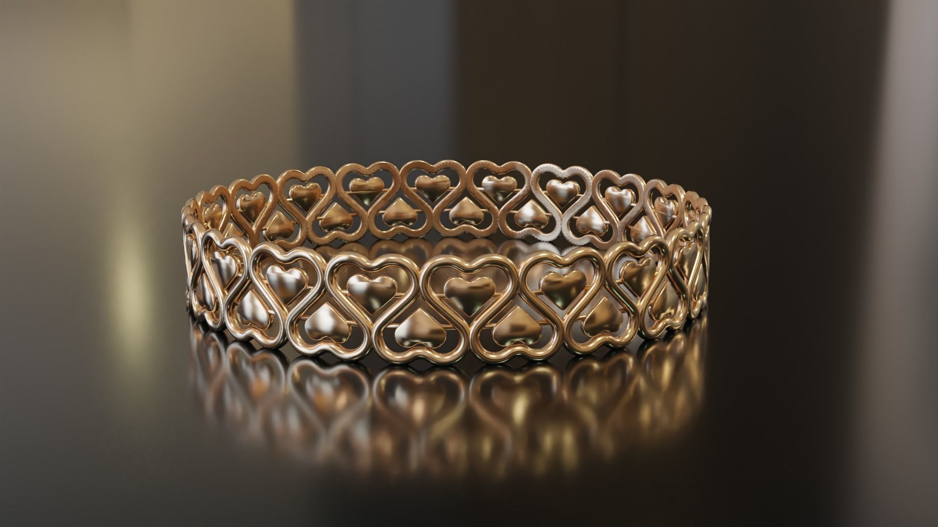 Heart Ring 3D print model_5