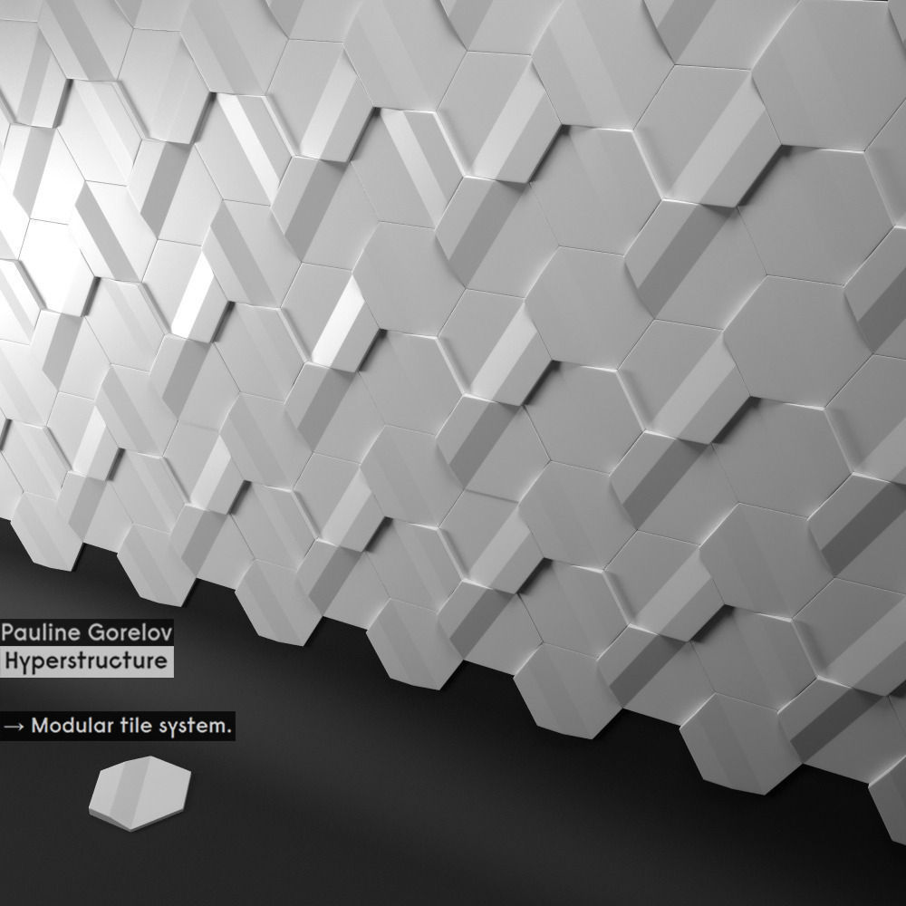 Modular tile system Pauline Gorelov Hyperstructure 3D model_1