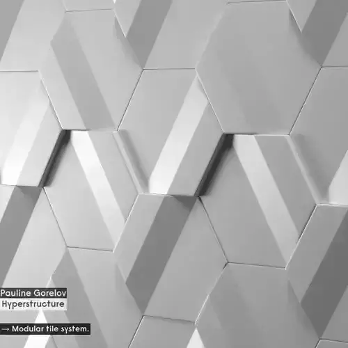 Modular tile system Pauline Gorelov Hyperstructure 3D model
