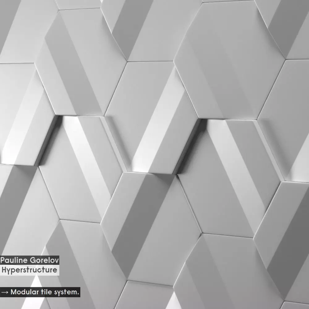 Modular tile system Pauline Gorelov Hyperstructure 3D model_0
