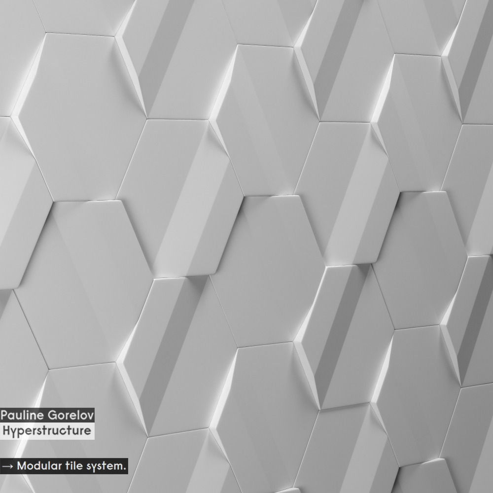 Modular tile system Pauline Gorelov Hyperstructure 3D model_2