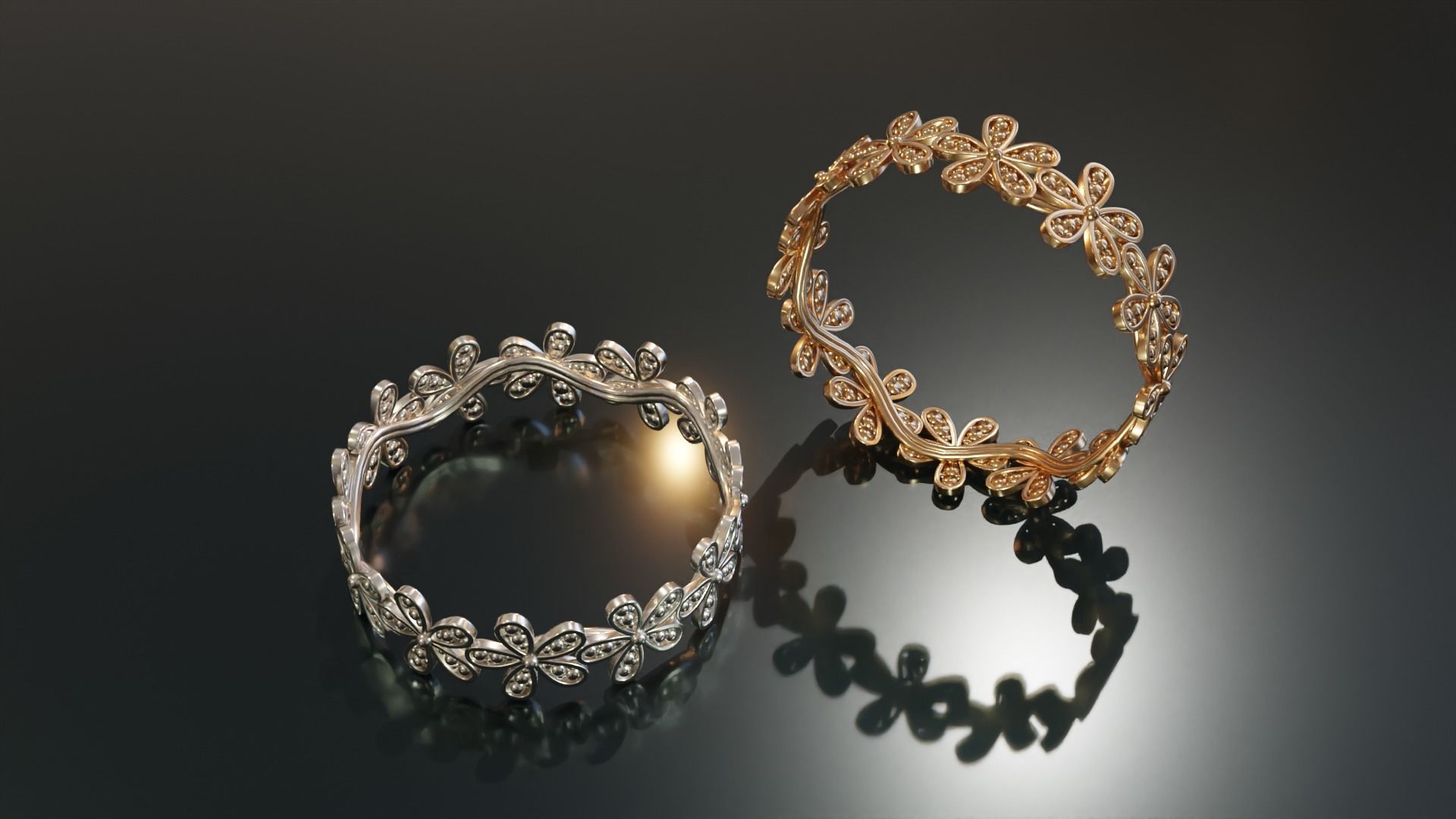 Floral Ring 2 3D print model_5