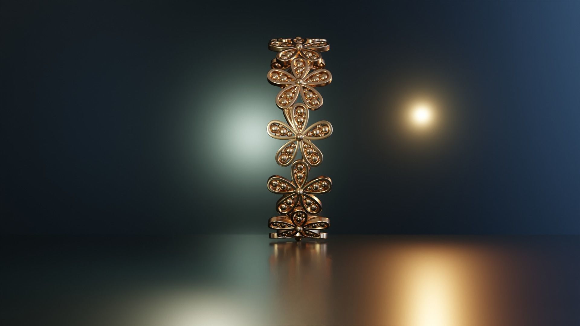 Floral Ring 2 3D print model_4