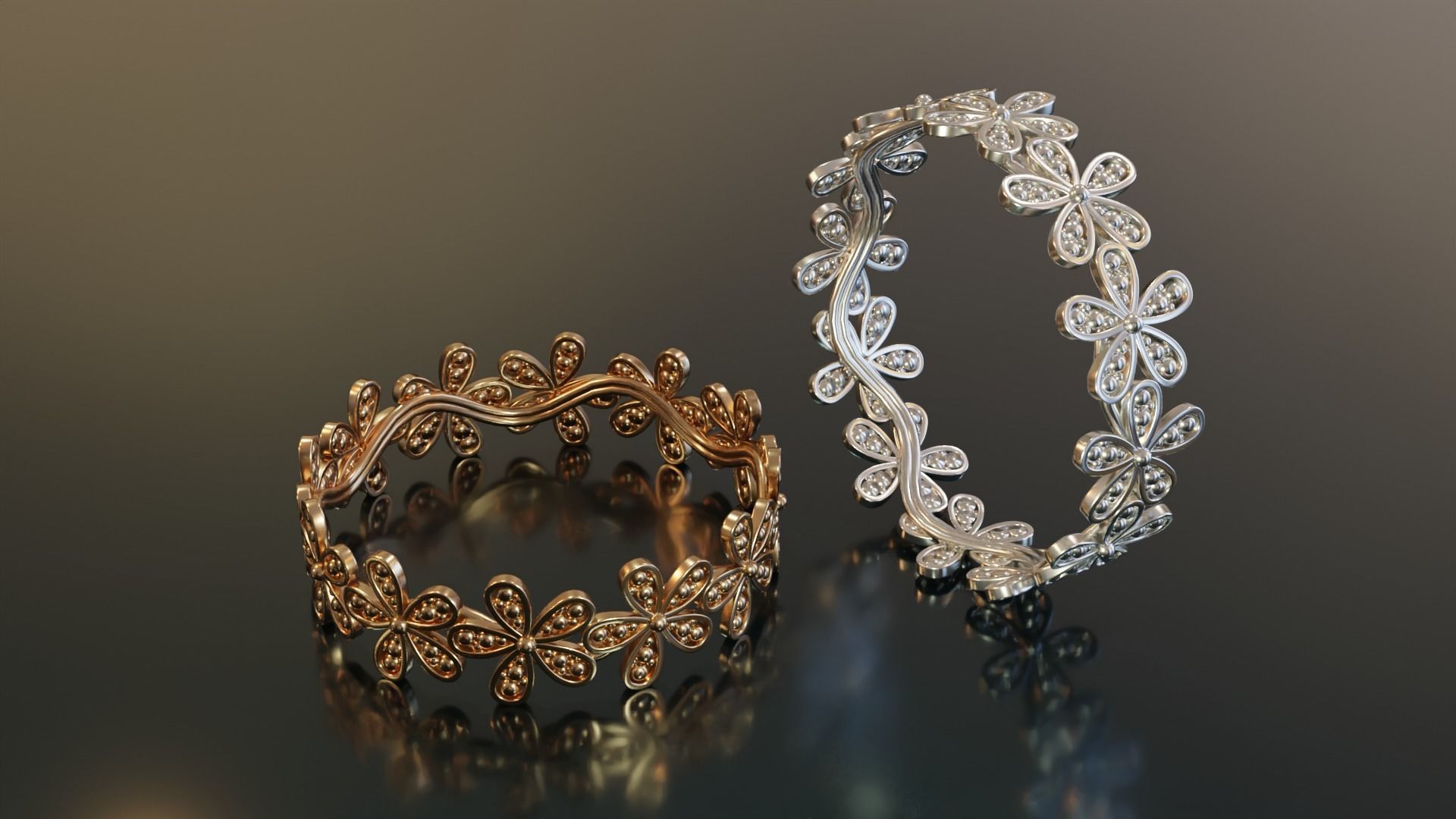 Floral Ring 2 3D print model_1